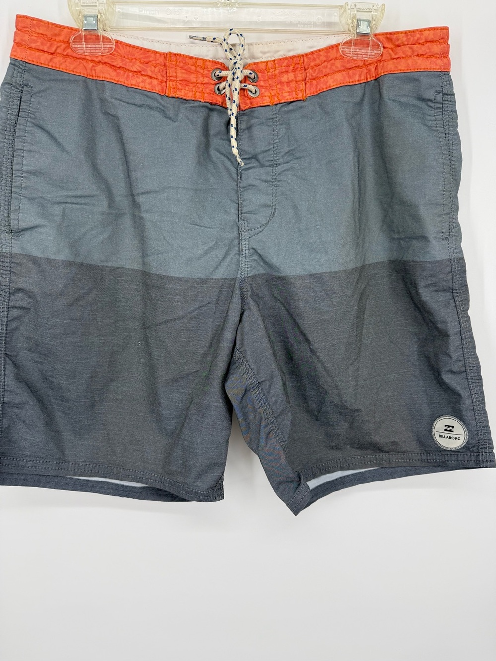 Billabong Platinum PX2 Boardshorts Men 32 Orange Gray Recycler Swim Shorts Beach